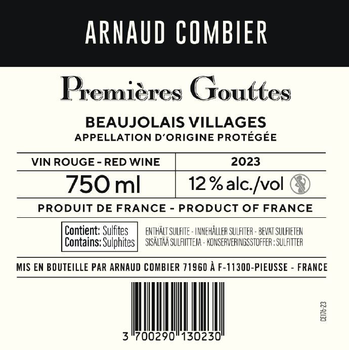 ROUGE villa des anges by Jeff Carrel Etiquette